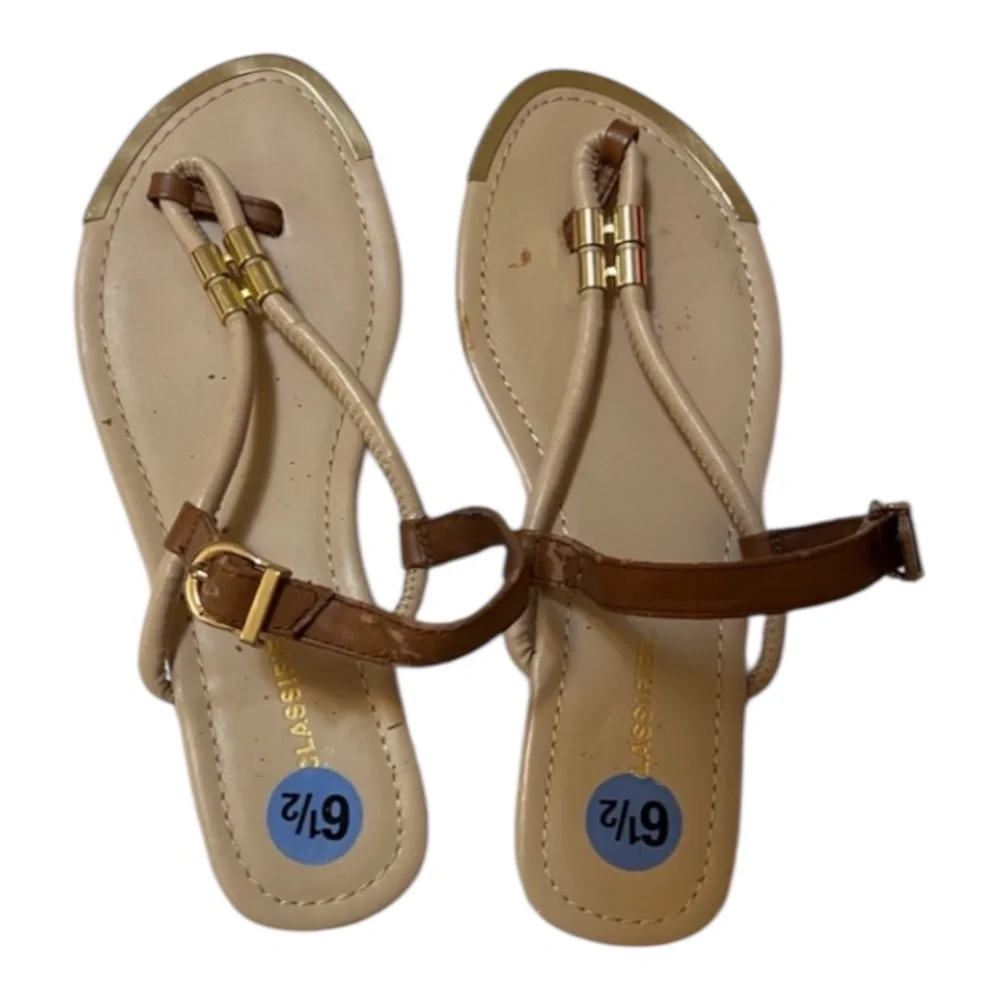 Cityclassified Brown and Cream Women's Sandals Size 6,5 - Picture 3 of 6